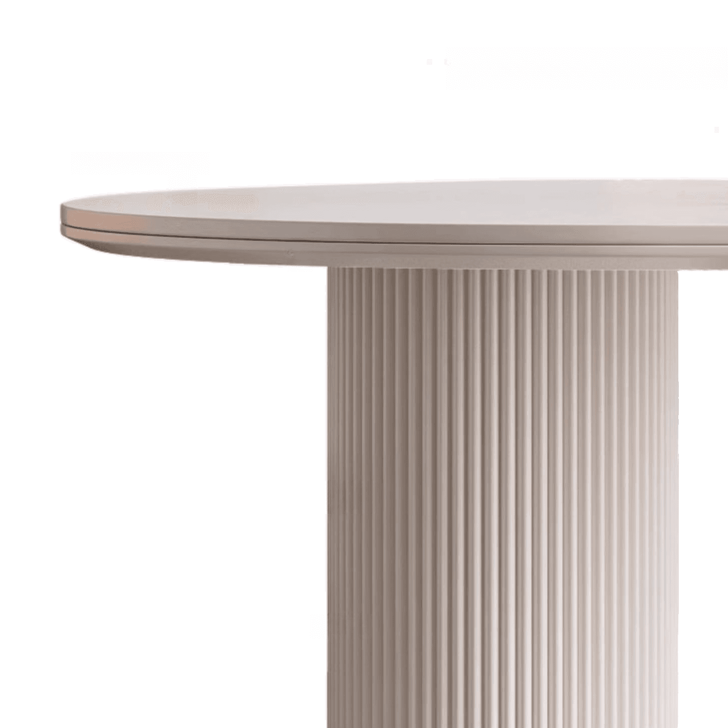 Modern Simple Style Stone Dining Table Set with Twin Support Base and Fixed Table in Chalk - image 6