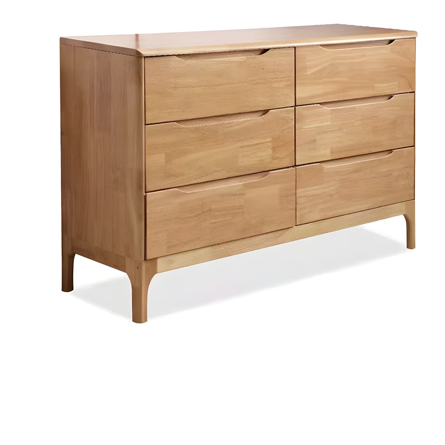 Rectangular Rubberwood Chest Mid-Century Modern Accent Chest - image 15