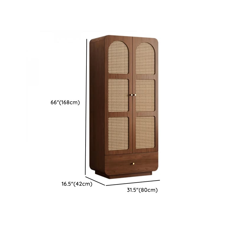 Simple Rectangular Accent Cabinet with Storage, Engineered Wood Countertop, Pull Knobs, Auburn Top, and Soft Close Drawer - image 15