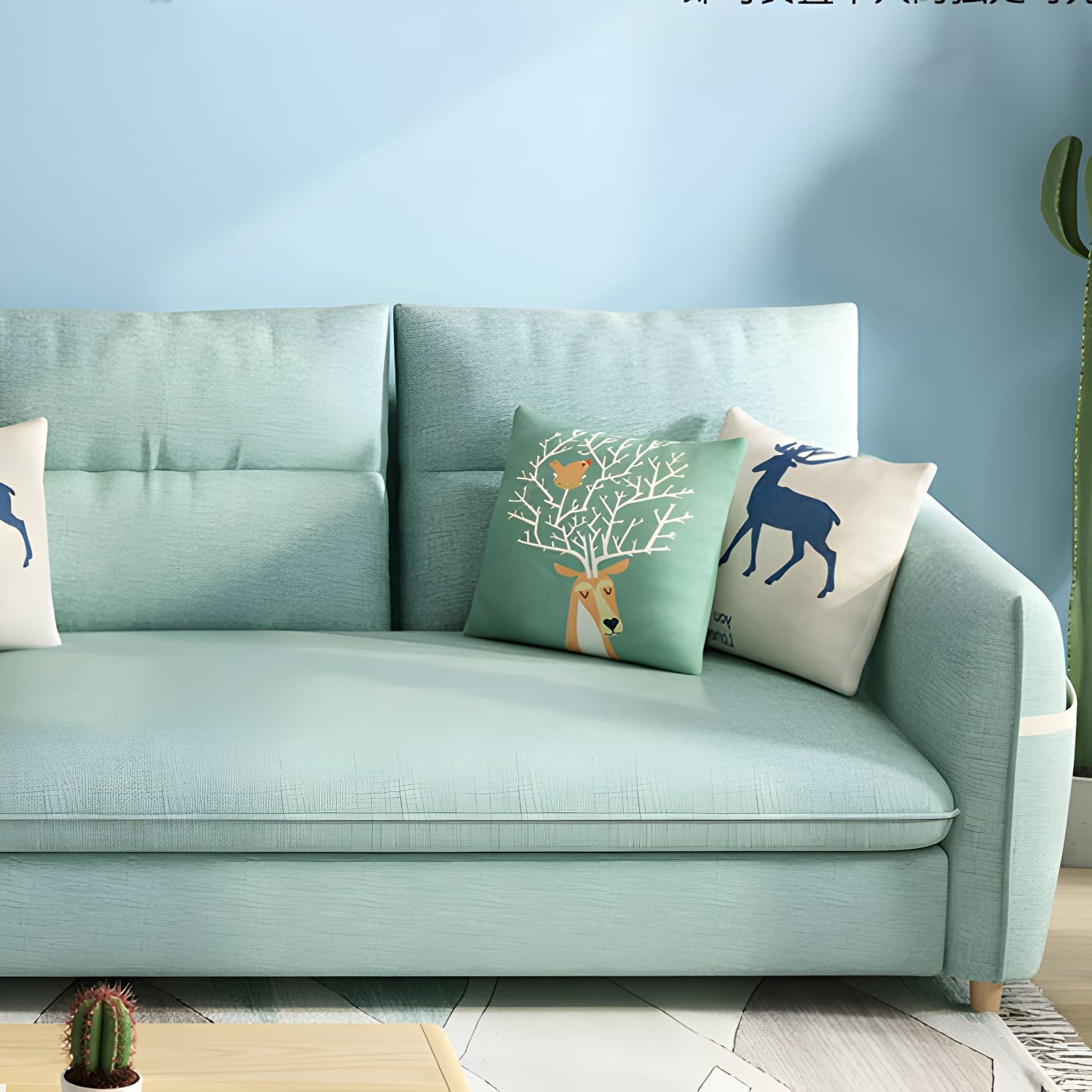 Scandinavian Modular L-Shape Sectional Sofa Chaise with Reversible Pine Wood Frame - image 20