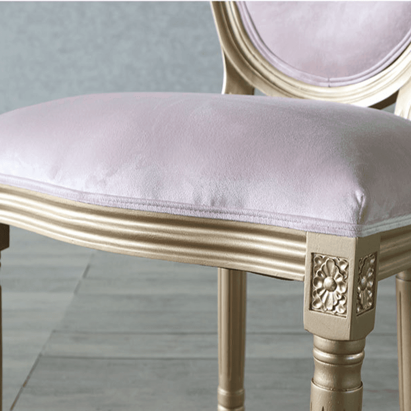 Golden Legged King Louis Back Armless Chair for Dining Room, Outlined Frame with Foot Pads, Steady and Stable - image 20