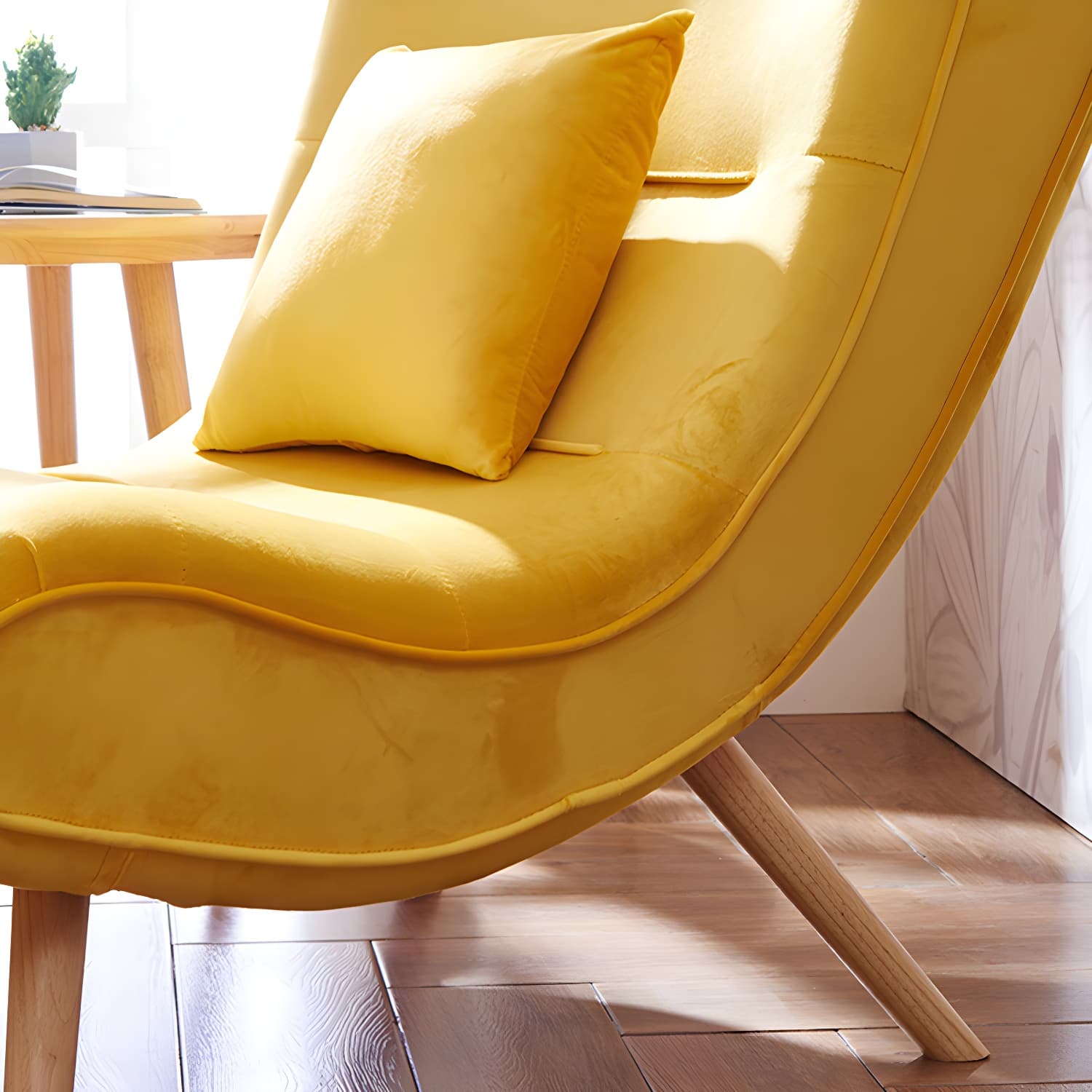 Modern Cushions Rocker Chair Solid Wood Frame Spindle Rocker Chair with Ottoman - image 19