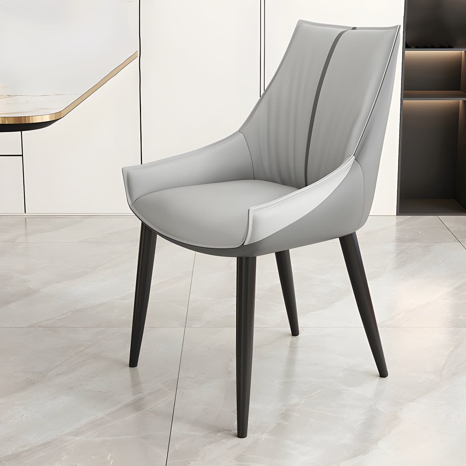 Glam Style Parsons Back Upholstered 4 Legs Home Use Dining Side Chair - image 3