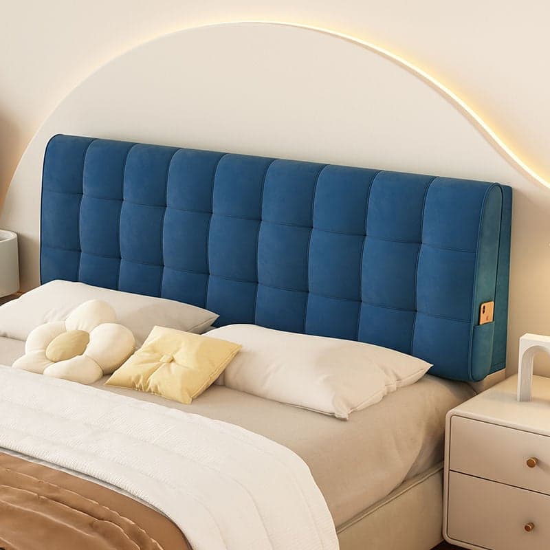 Low Upholstered Panel Headboard with Storage, Button-tufted Rectangle Design for Queen/Full Bed, Featuring Sponge Fill - image 4