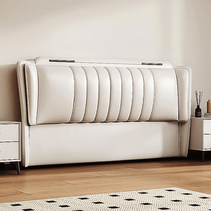 Art Deco Style Wingback Headboard in Pine Wood with No Distressing, Rectangle Shape for King/Queen/Full Bed, Featuring Sponge Upholstery and Standard Height - image 6