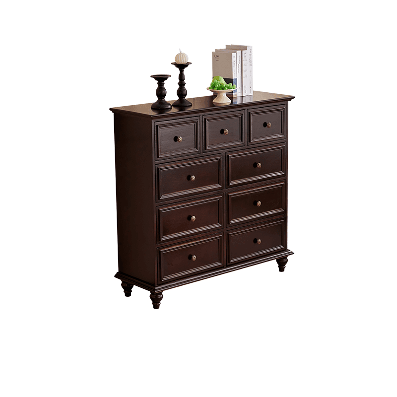 Casual Raw Wood Console Dresser/Semainier with 5/7/9 Drawers in Horizontal/Vertical Orientation
