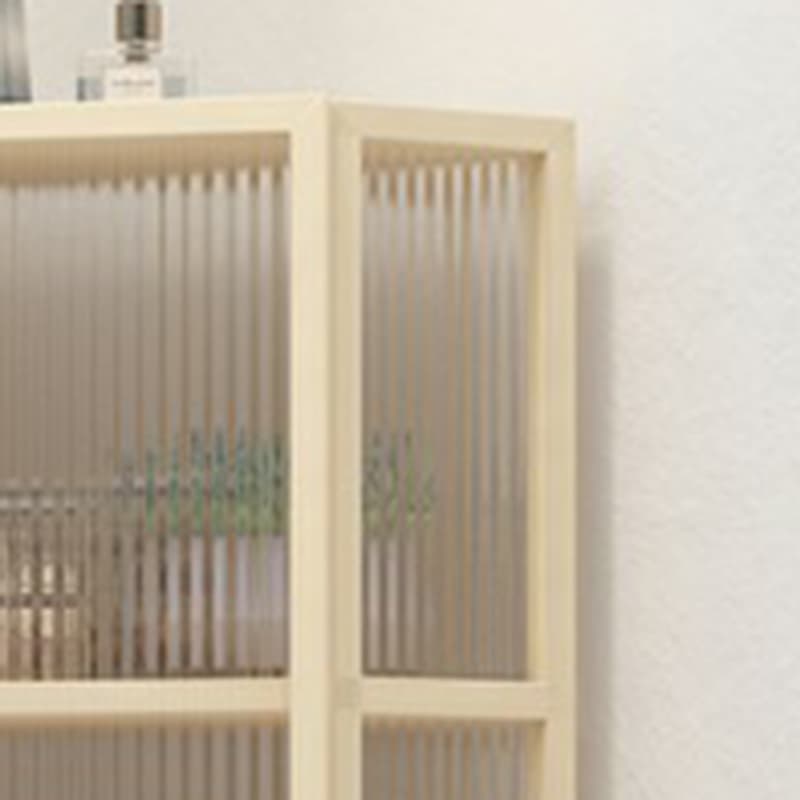 40cm Corner Modern Accent Cabinet with Glass Doors and Iron Base - image 9