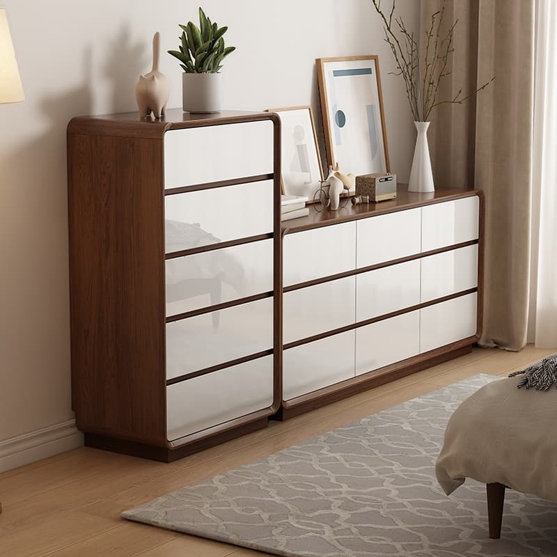 Retro Solid+Manufactured Wood Semainier for Sleeping Quarters, Horizontal/Vertical - image 4