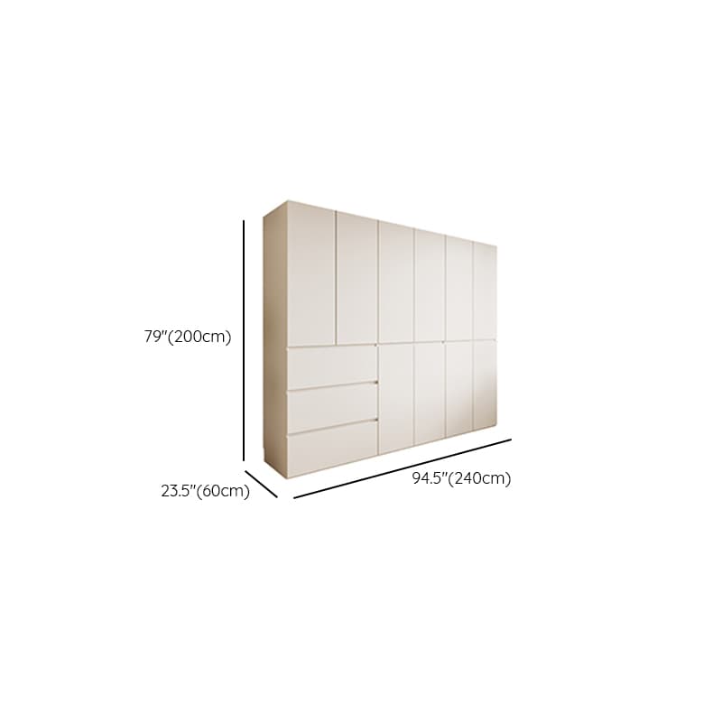 White Modish Wooden Independent Wardrobe Armoire with Soft Close Drawer, Soft Close Door, and Interior Shelves - image 16