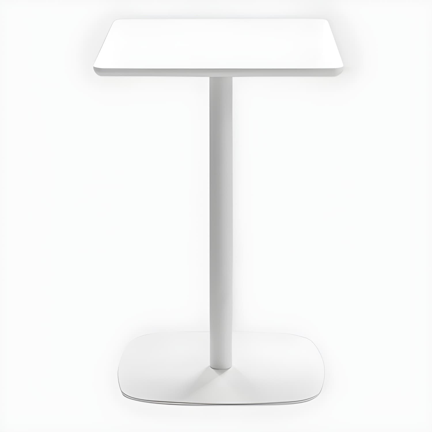 Metal Industrial Square Dining Table Solid Wood Top Table with Pedestal Base - image 4