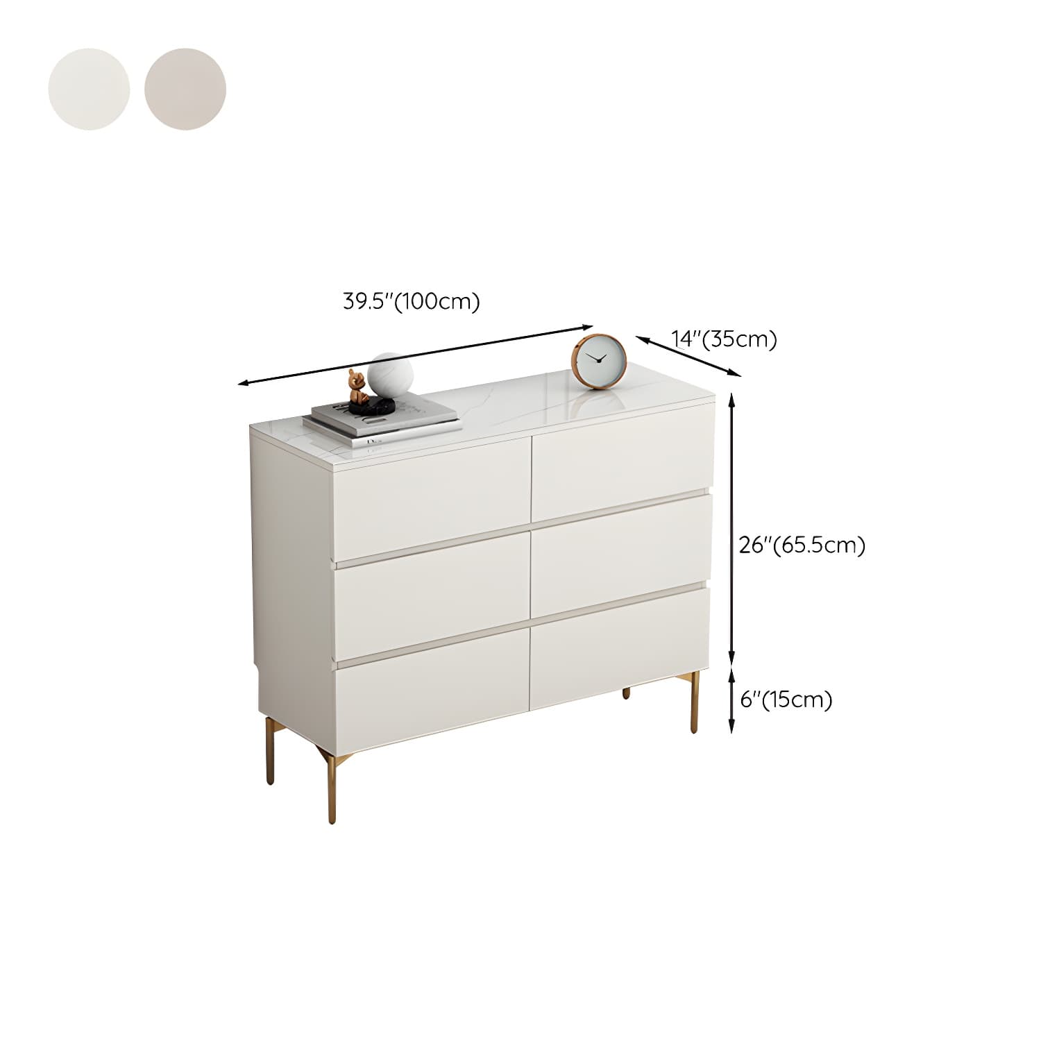 13.65-inch W Stone Storage Chest Dresser Modern Storage Chest - image 17