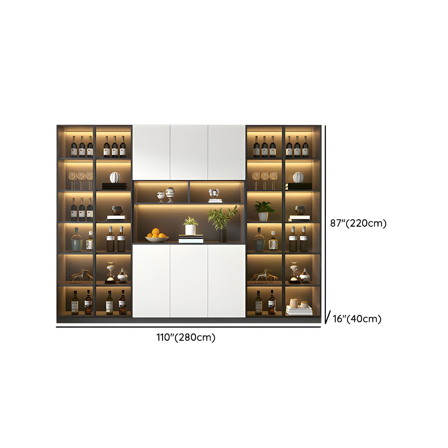 Living Room Modern Stone Sideboard Cabinet with Doors and Drawers - image 19