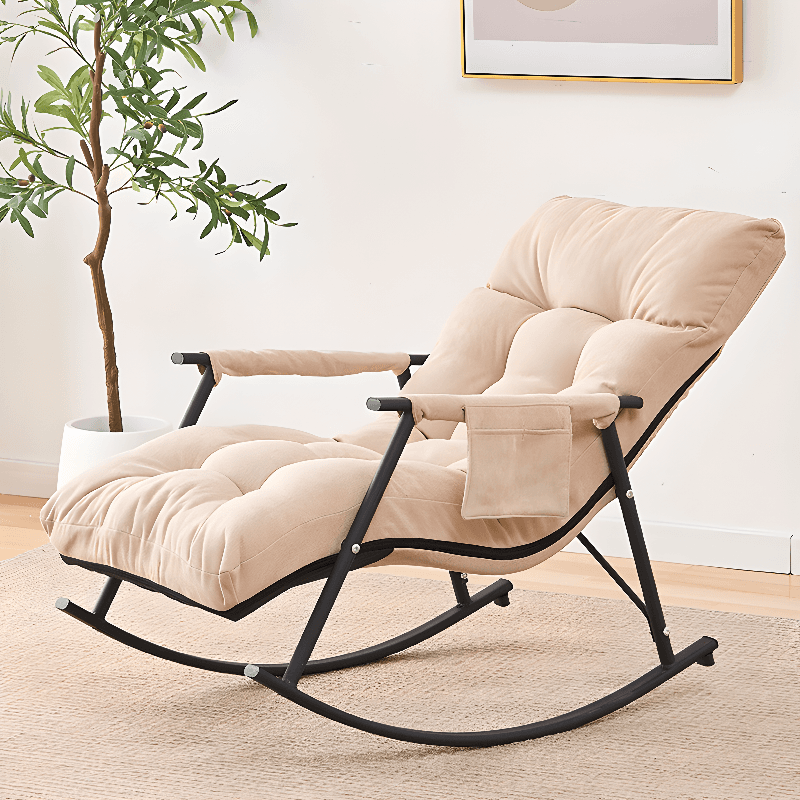 Lavish Alloy Rocking Armchair with Upholstered Rear - image 11