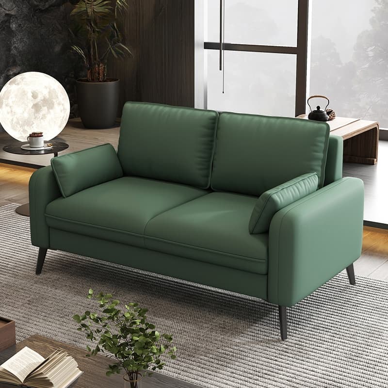 Trendy Solid Color Water Resistant Loveseat in Grey/Olive Green/Amber Color with Arm for 2 People - image 4