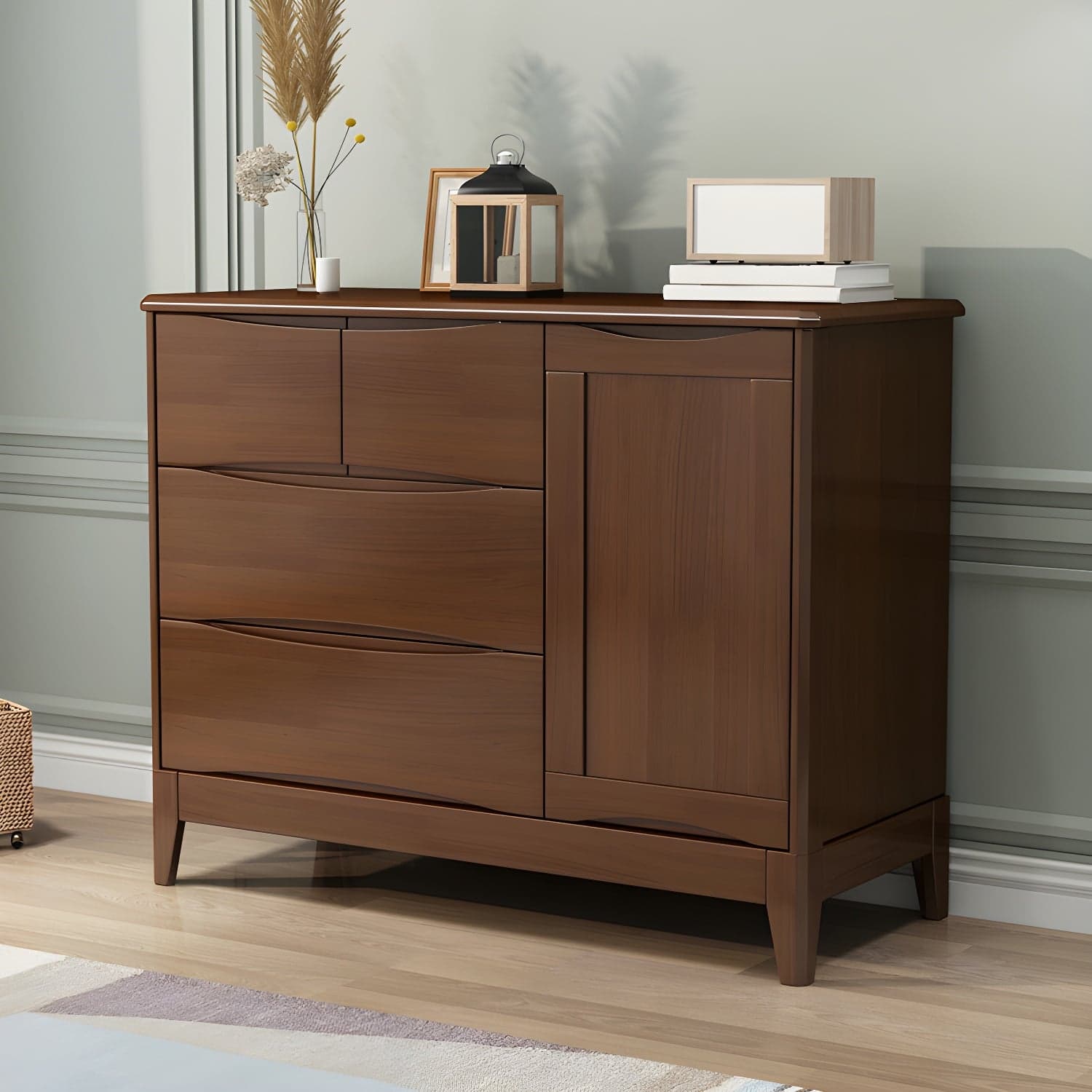 29.5"Tall 4 - Drawer Accent Cabinet, Wooden Rectangle Cabinet - image 3