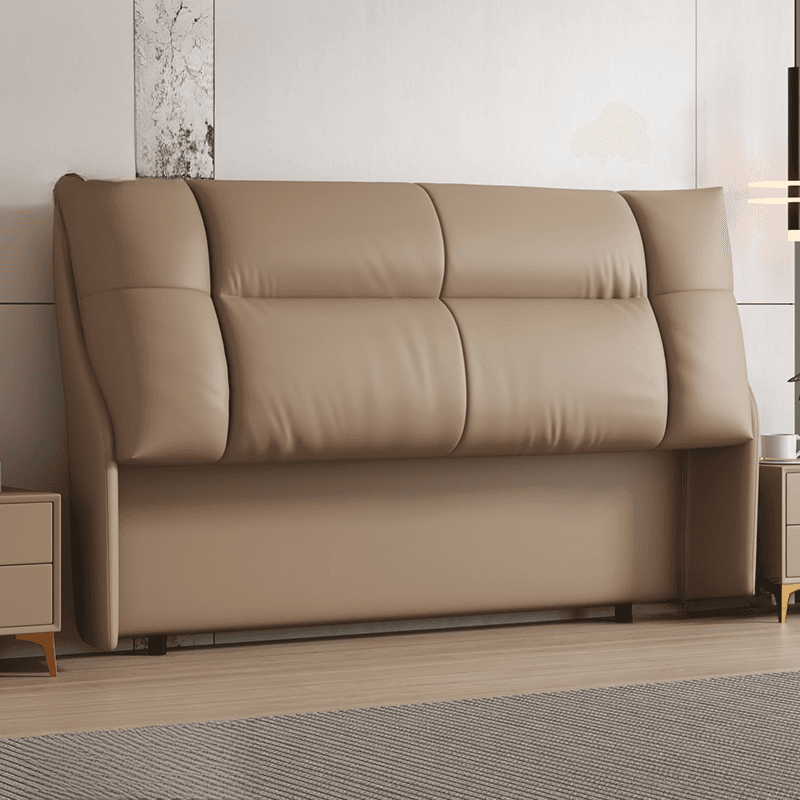 Trendy Panel Headboard in Natural Wood with No Distressing, Rectangle Shape for King/Queen/Full Bed, Cotton Upholstery Fill, Standard Height - image 5