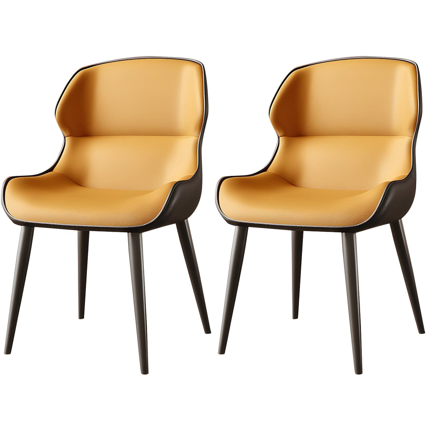Brasserie Contemporary Faux Leather Dining Chair Parsons Chair in Matte Finish - image 17