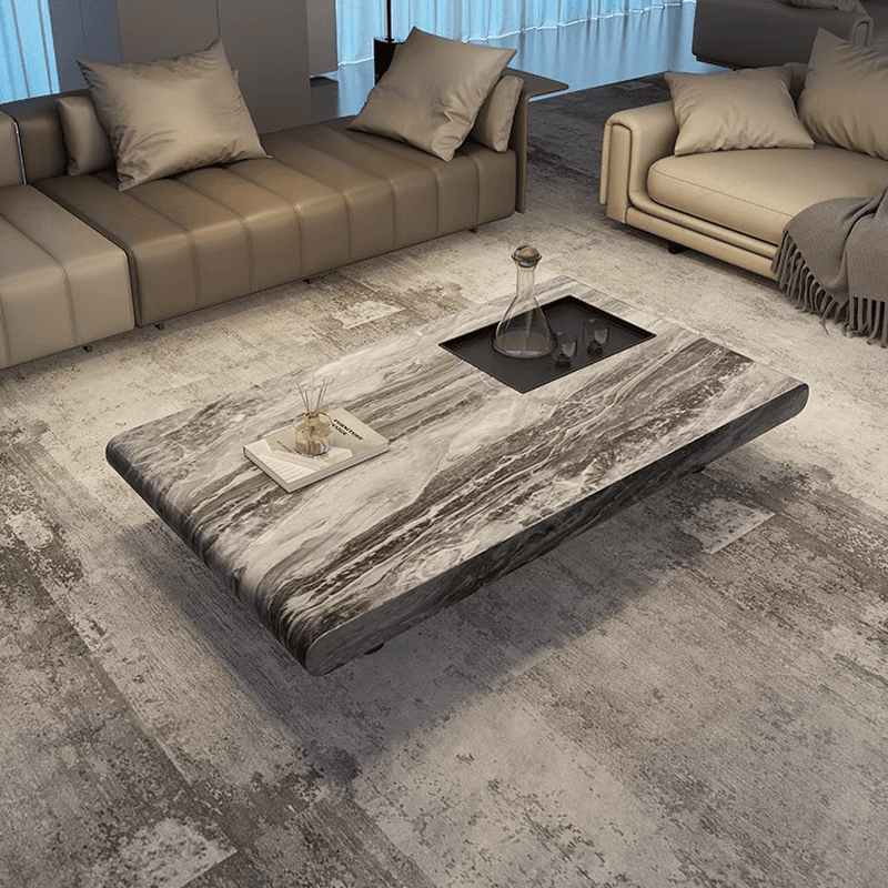 Elegant Marble Stone Twin Support Coffee Table with Rectangular Shape - image 5