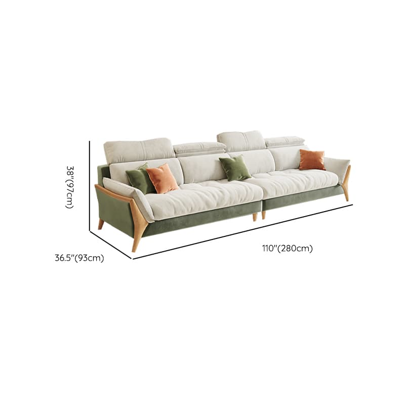Straight/L-Shape Chalk Sofa/Sofa Chaise with Horizontal/Left Orientation and Standard Foam Seat Fill - image 15
