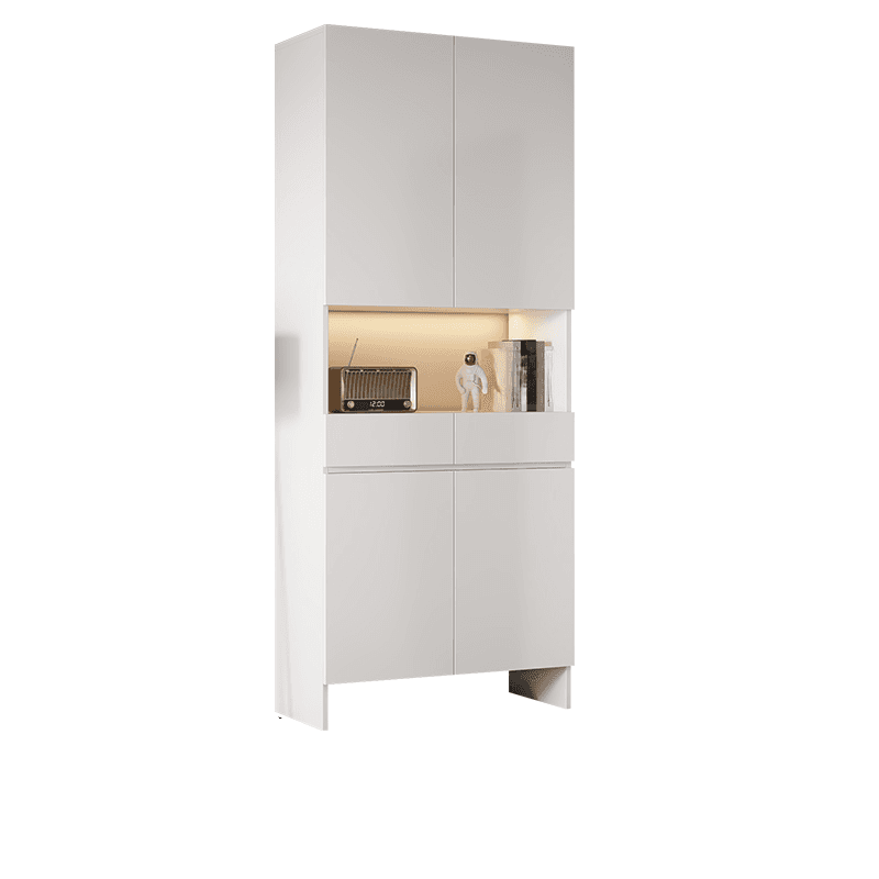 Trendy Rectangle Accent Cabinet with Hutch, Changeable Shelf, Groove Handles, Multi-Color Top, and Soft Close Drawer - image 3