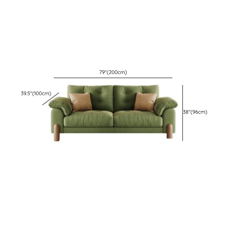 Straight Dark Green Sofa, Seats 2/1-seater, Horizontal Orientation, Button-tufted - image 10