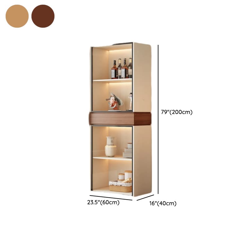 Rectangular Detached Accent Cabinet with Damp-proof, Scratch-immune Glazed Door in Chalk/Sepia and Soft Close Drawer - image 21