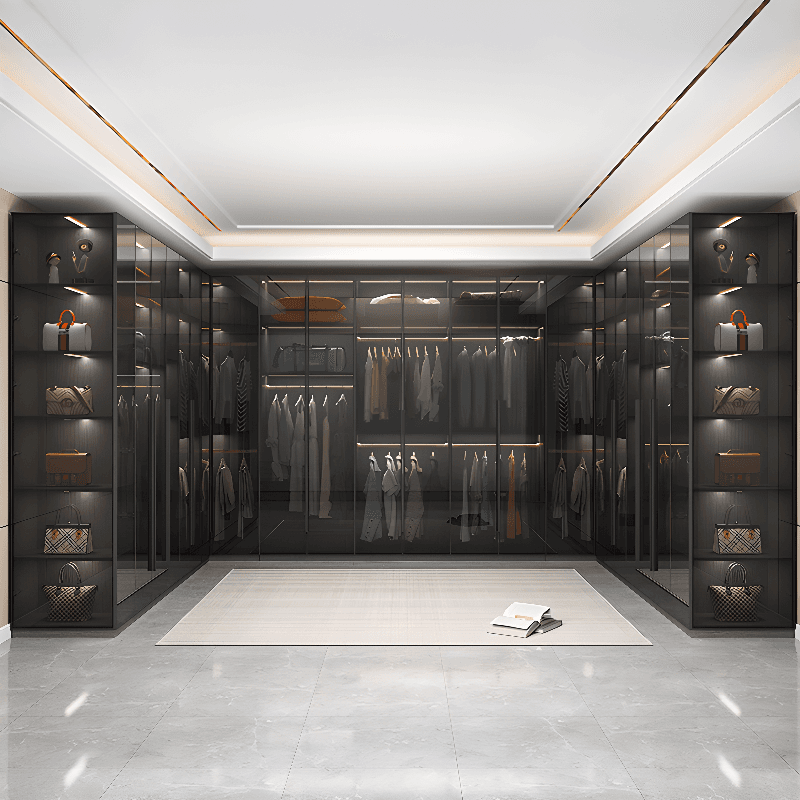 Midnight Black Unattached Lumber Armoire Cabinet with Soft Close Door, Interior Shelves, Clothing Rod and Soft Close Drawer - image 3