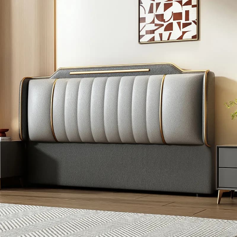 Simplistic Style Panel Headboard in Natural Wood with No Distressing, Rectangular Shape for Queen/Full/Twin XL Bed, Featuring Sponge Upholstery and Standard Height - image 5