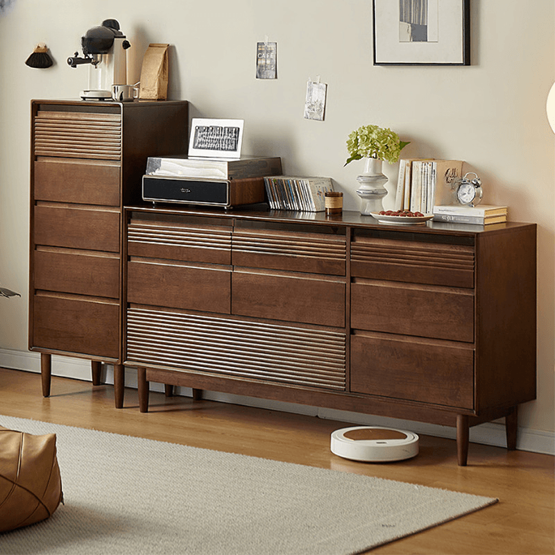 Minimalist Cube Double Dresser in Natural Wood - image 5