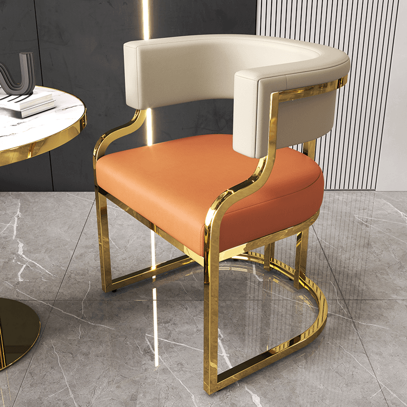 Secure Framed Gilded Arm Chair with Foot Pads - image 3