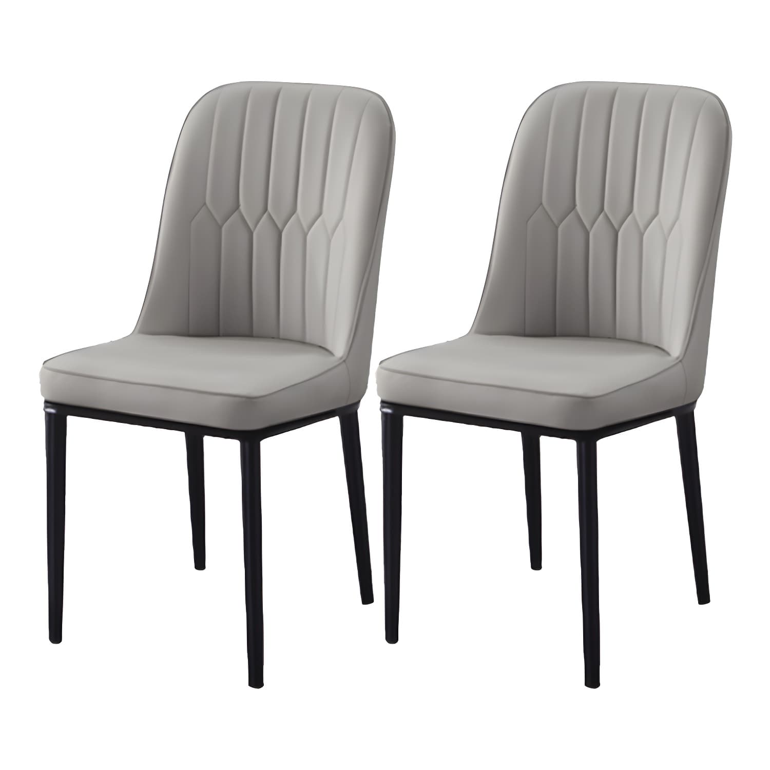 Scandinavian Indoor Side Chair Parsons Back Metal Upholstered Dining Room Chair - image 3