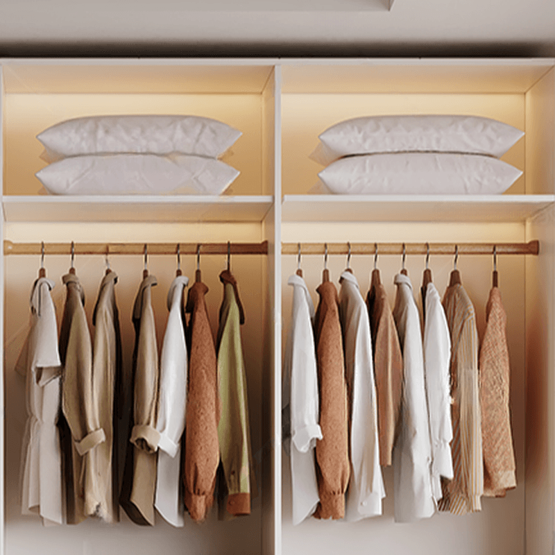 Casual Wooden Independent Armoire Cabinet with 3-Drawer, Interior Shelves, and Hanging Rod - image 7