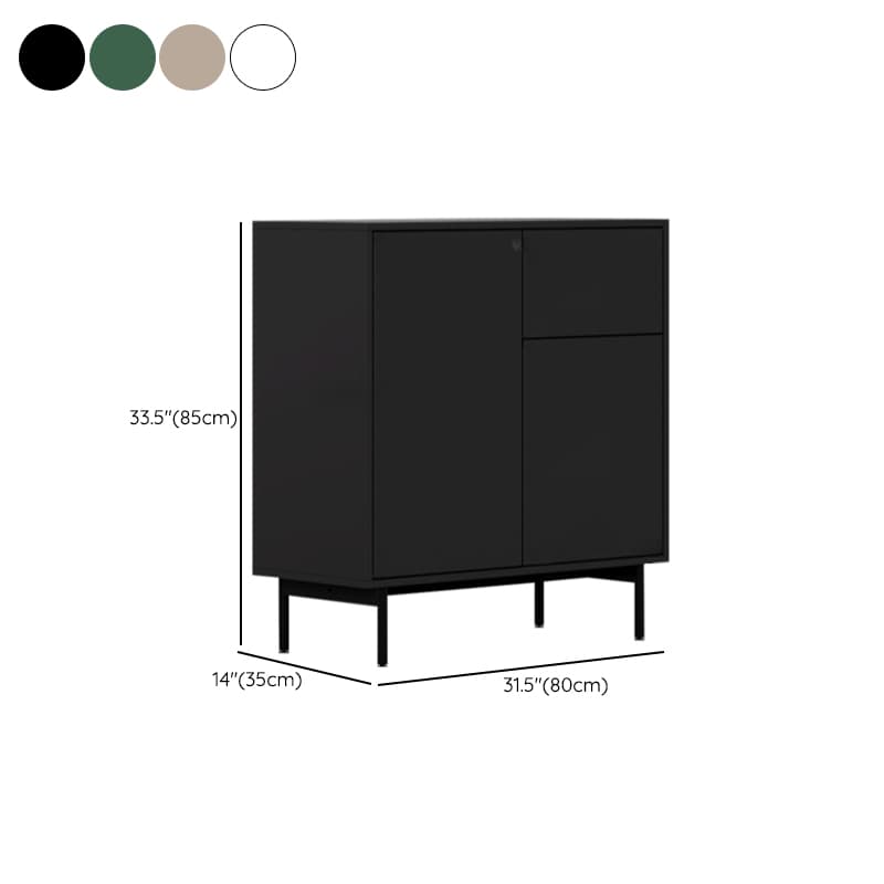 Ground Design Narrow Server with 2 or 1 Drawer, Drawers Storage, Alterable Shelf, and 3 or 2 Doors Tabletop - image 15