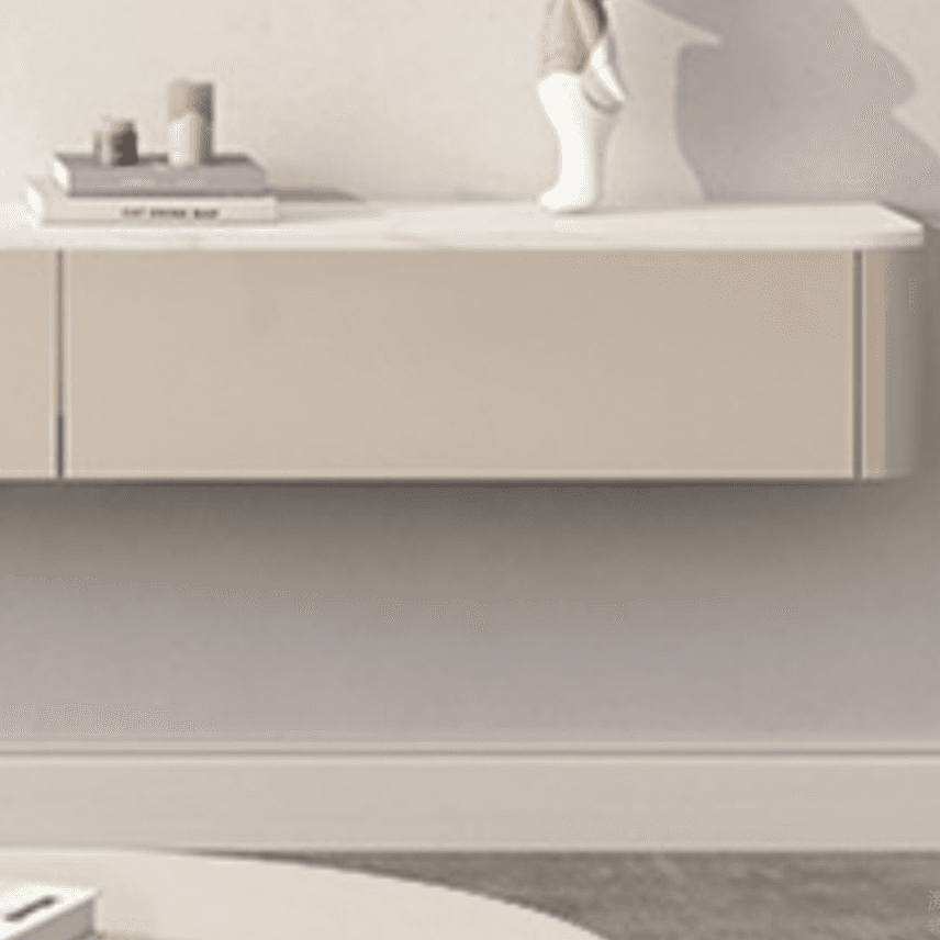 Contemporary Rectangular Wall Mounted TV Stand with Door Living Room - image 7