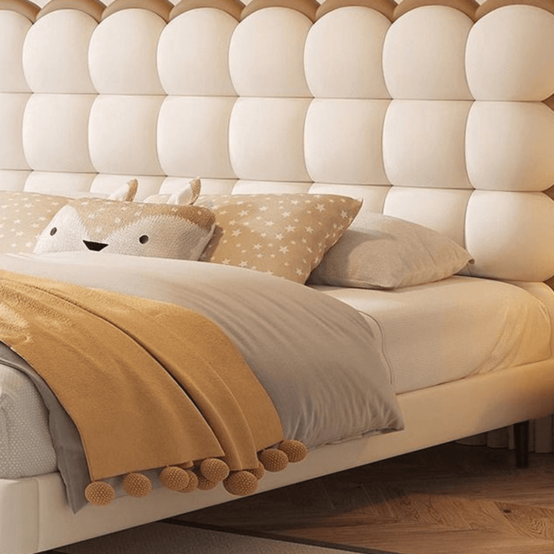 Solid Color Storage Included Panel Bed with Stitch-tufted Panel Headboard and Sponge Upholstery - image 5