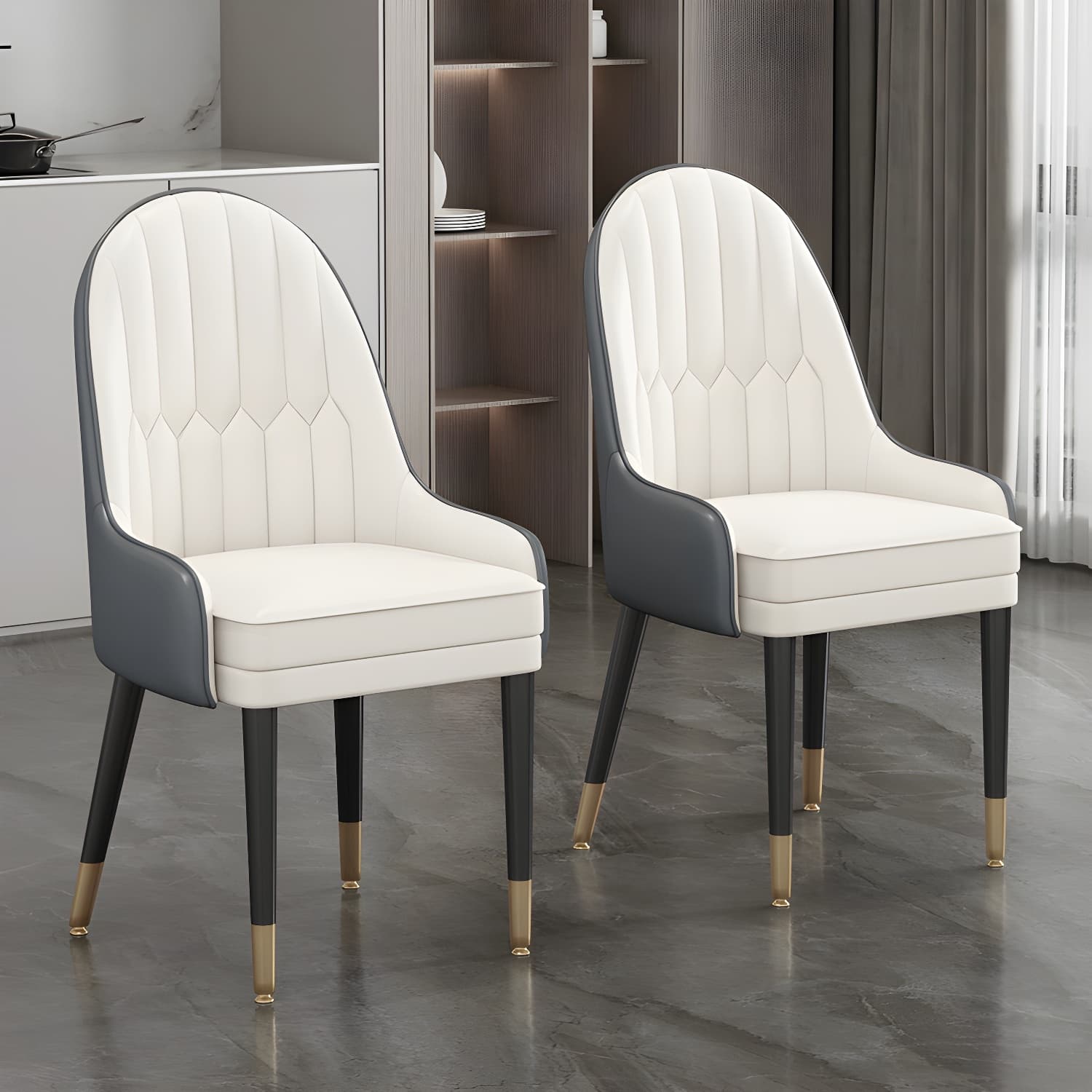 Dining Room Armless Dining Chair Parsons Faux Leather Dining Chair - image 11