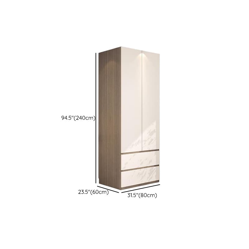 White Modish Manufactured Wood Independent Armoire Cabinet with Soft Close Drawer, Soft Close Door, and Interior Shelves - image 18
