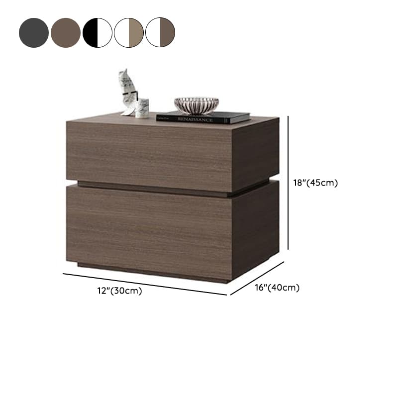 Organic Modern Nightstand With Drawer Organization Featuring 2 Drawers and Real Wood Countertop - image 12