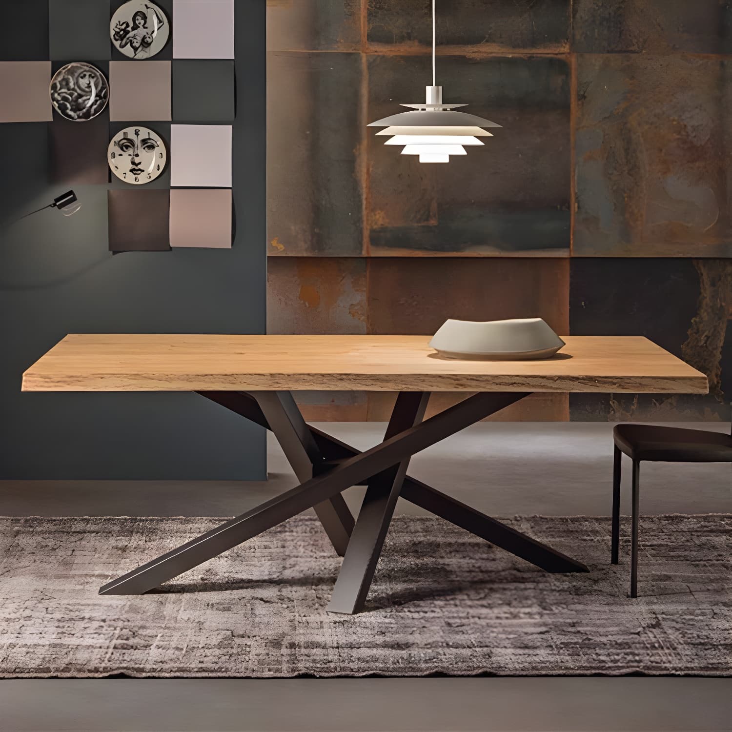Solid Wood Dining Table Luxury Wood Color Dining Room Table for Kitchen