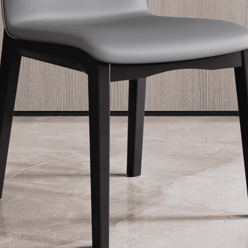Modern Simple Style Armless Chair with Parsons Chair Back, Upholstered in Timber Legs - image 7