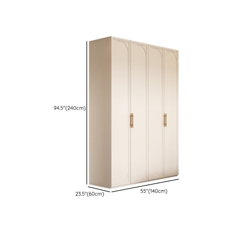 White Minimalist Laminate Wardrobe Closet with Compartments, Soft Close Door, Interior Shelves, and Clothing Rod - image 13
