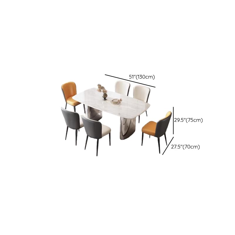 Modern Simple Style Dining Table Set with 7 Pieces Included - image 8