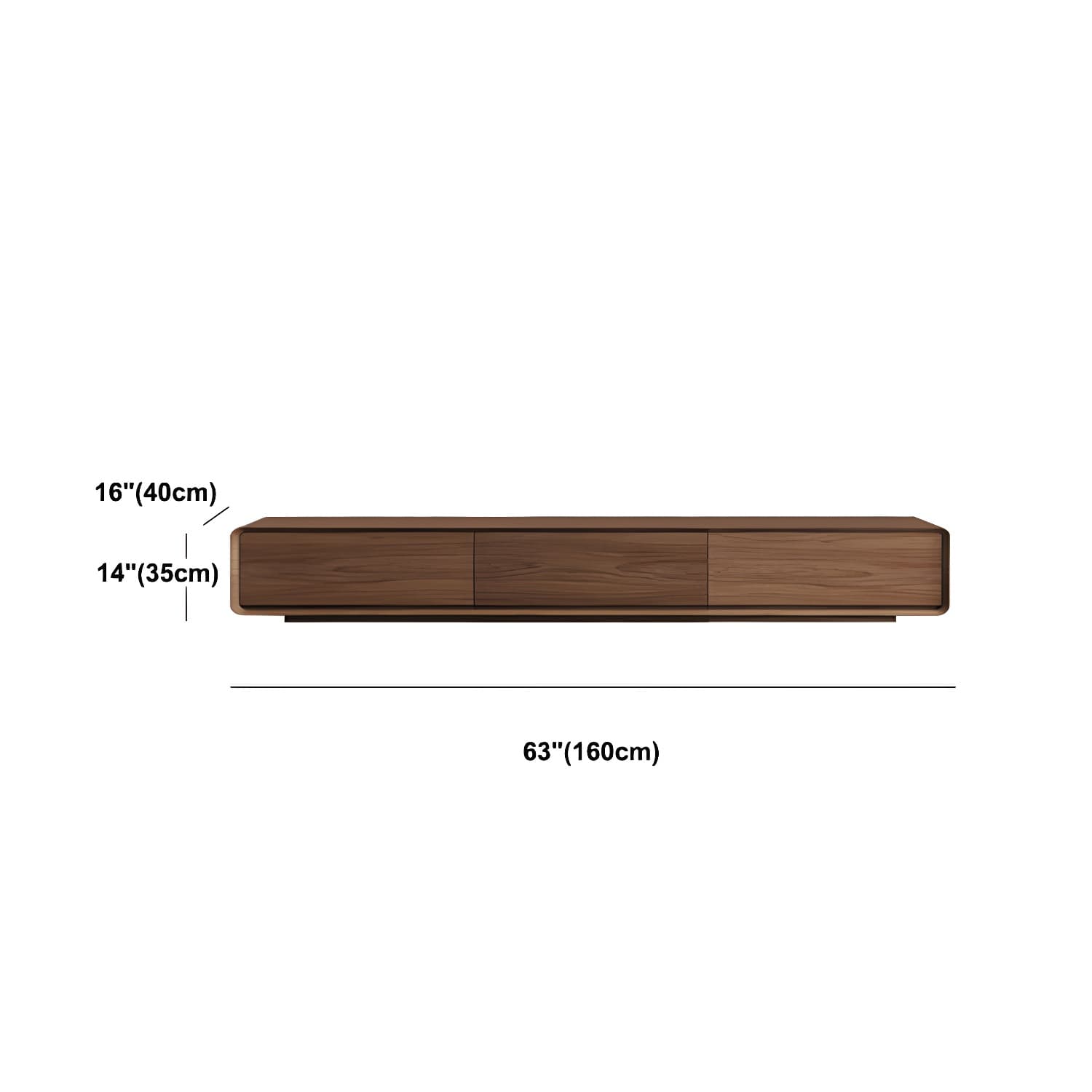Nordic TV Cabinet Walnut Living Room Furniture Small Family TV Stand Console - image 14