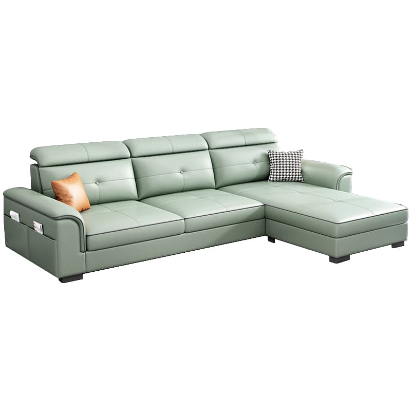 Elegant Tech Cloth Sectional Sofa in L-Shape Design with Cozy Seat Cushions - image 7