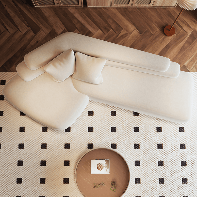 Bowed White Sofa Recliner - image 4