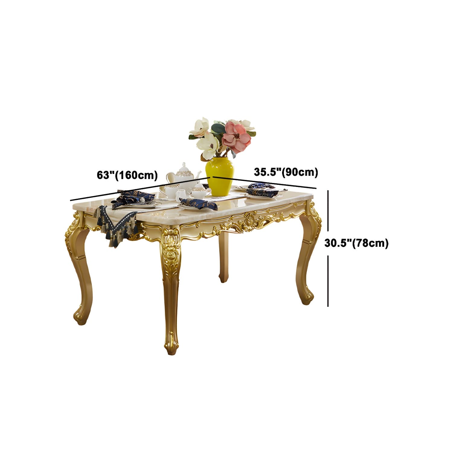 Victoria Rectangle Table Set 1/2/5/7 Pieces Dining Set for Home Use - image 12