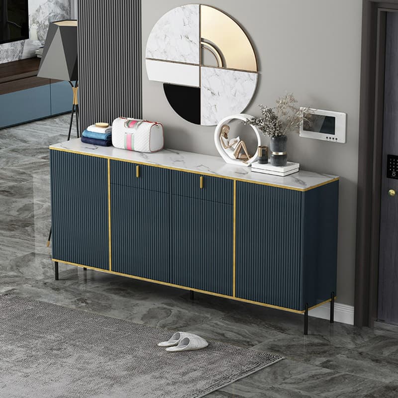 Free Standing Stone Wet-resistant Utility Storage Cabinet with 12 Interior Shelves & 3 Cabinets Living Room - image 13