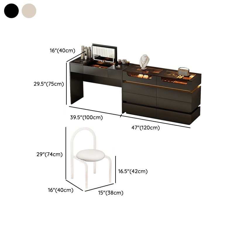 Lumber Vanity Set with Illumination Light, Scalable, Dividers, 2-in-1, Adjustable Touch and Brightness - image 20