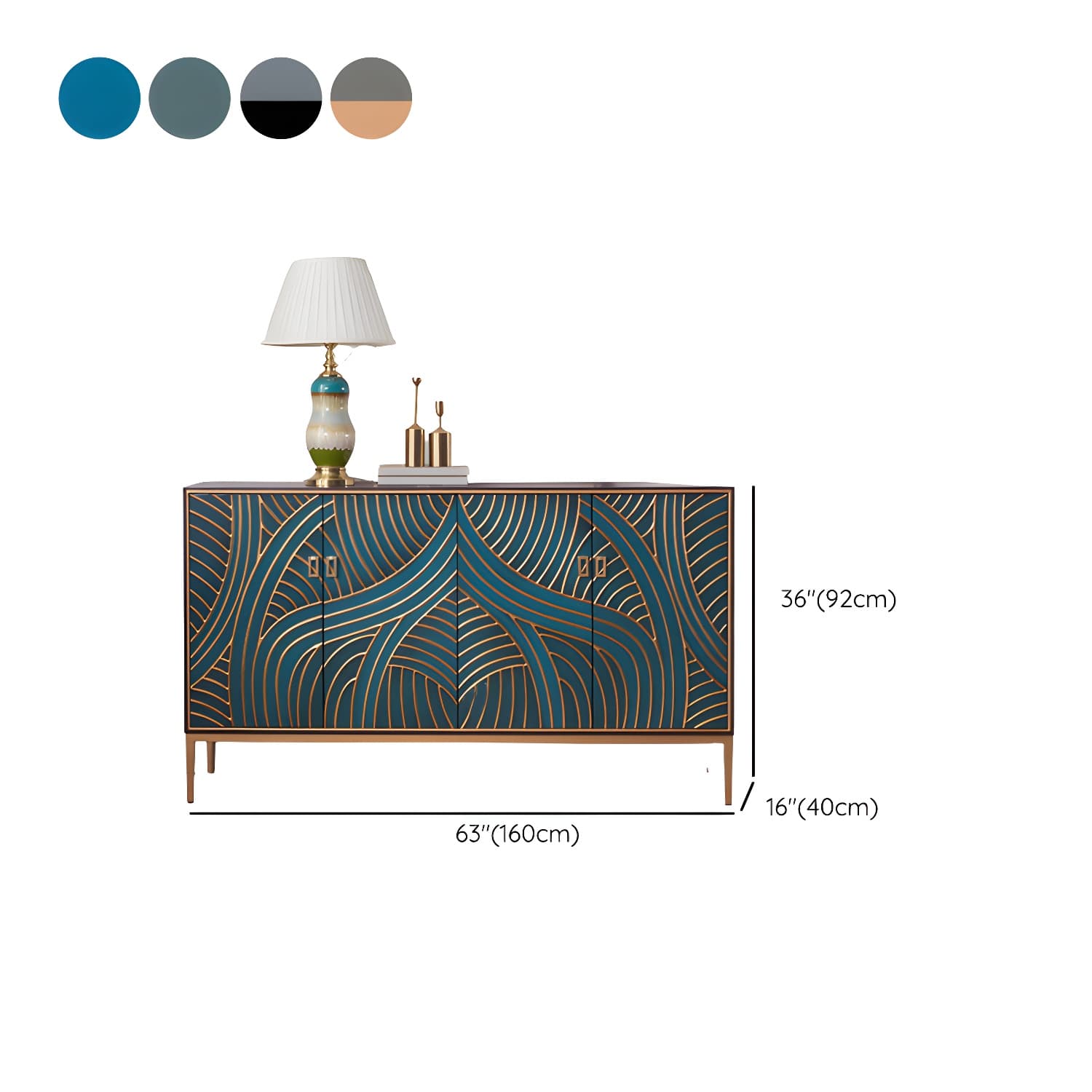 Industrial Accent Cabinet with Cup Pulls Doors and Straight Legs - image 16