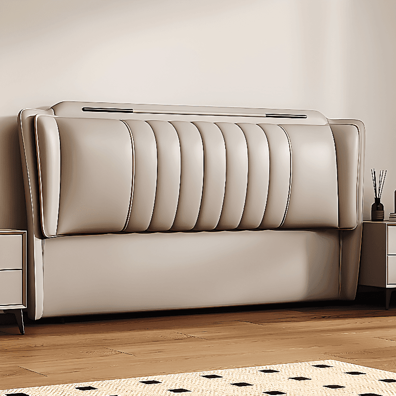 Modish Wingback Headboard in Pine Wood with No Distressing, Rectangle Shape for King/Queen/Full Bed, Featuring Sponge Upholstery and Standard Height - image 6